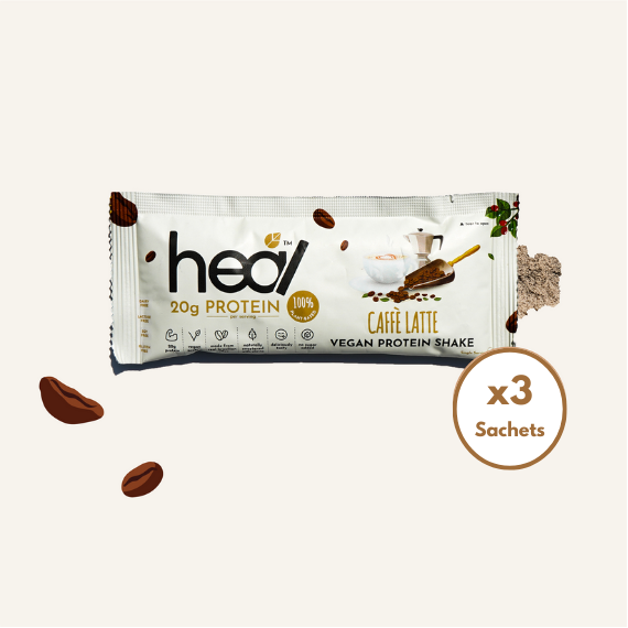 Heal Caffe Latte Vegan Protein Shake 3x Sachets Bundle (36g)