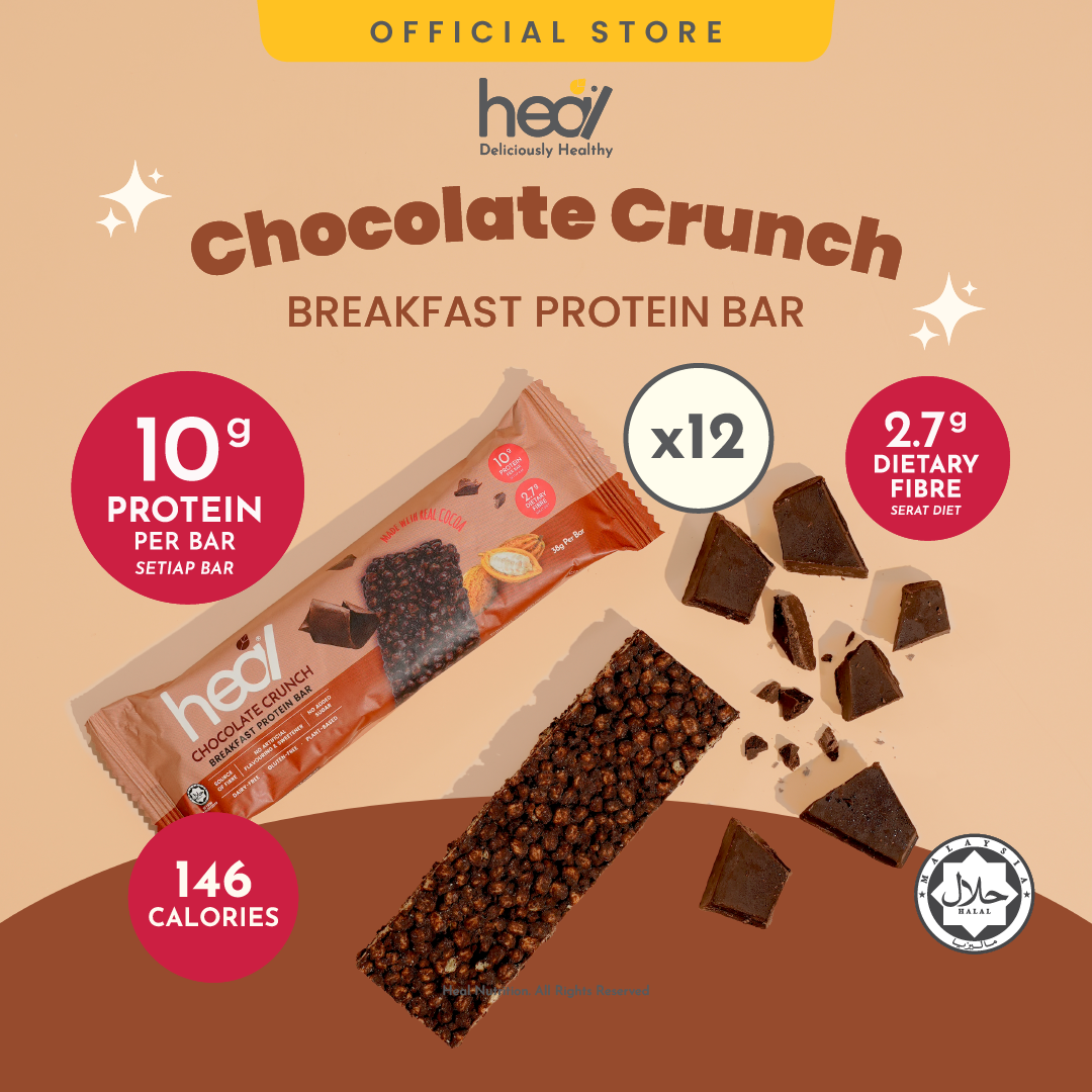 Heal Chocolate Crunch Breakfast Protein Bar (38g)