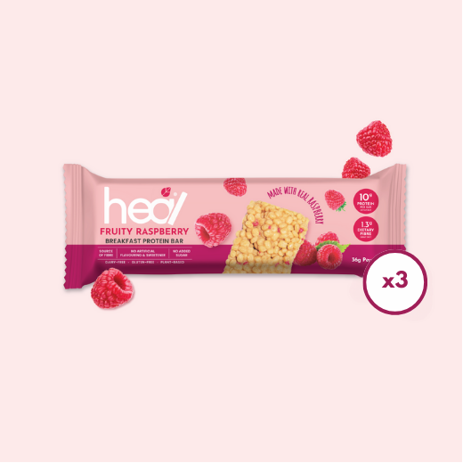 Heal Fruity Raspberry Breakfast Protein Bar (36g)