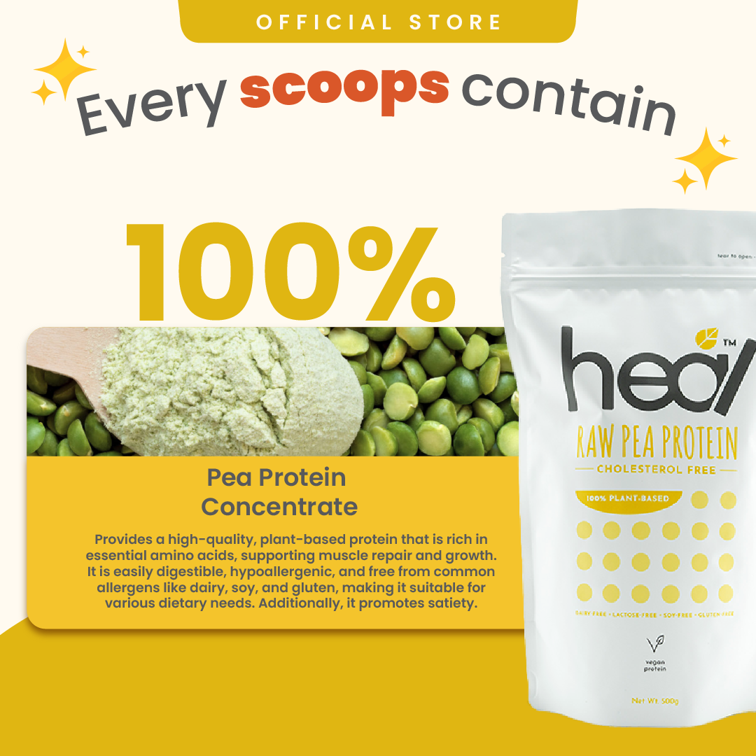 Heal Raw Pea Protein, 500g