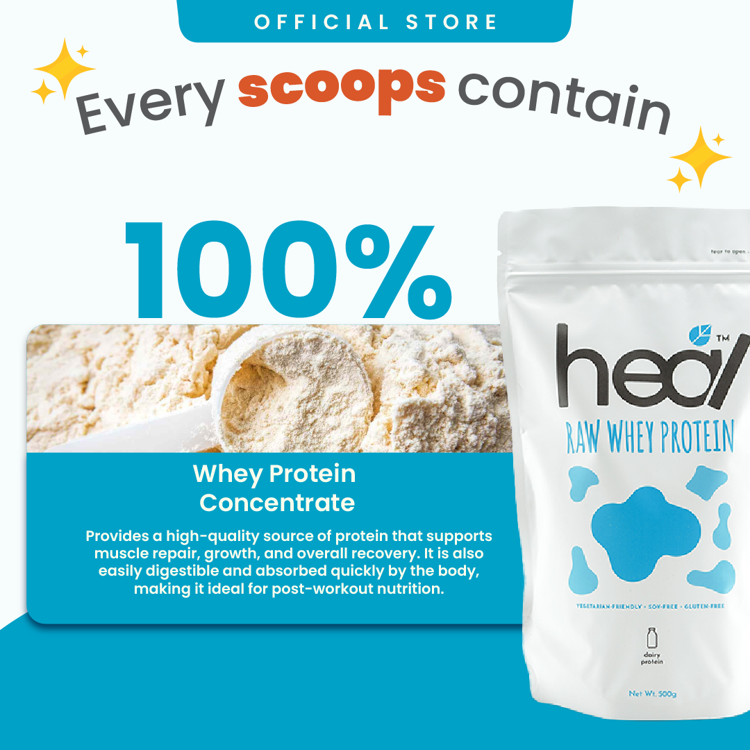 Heal Raw Whey Protein, 500g