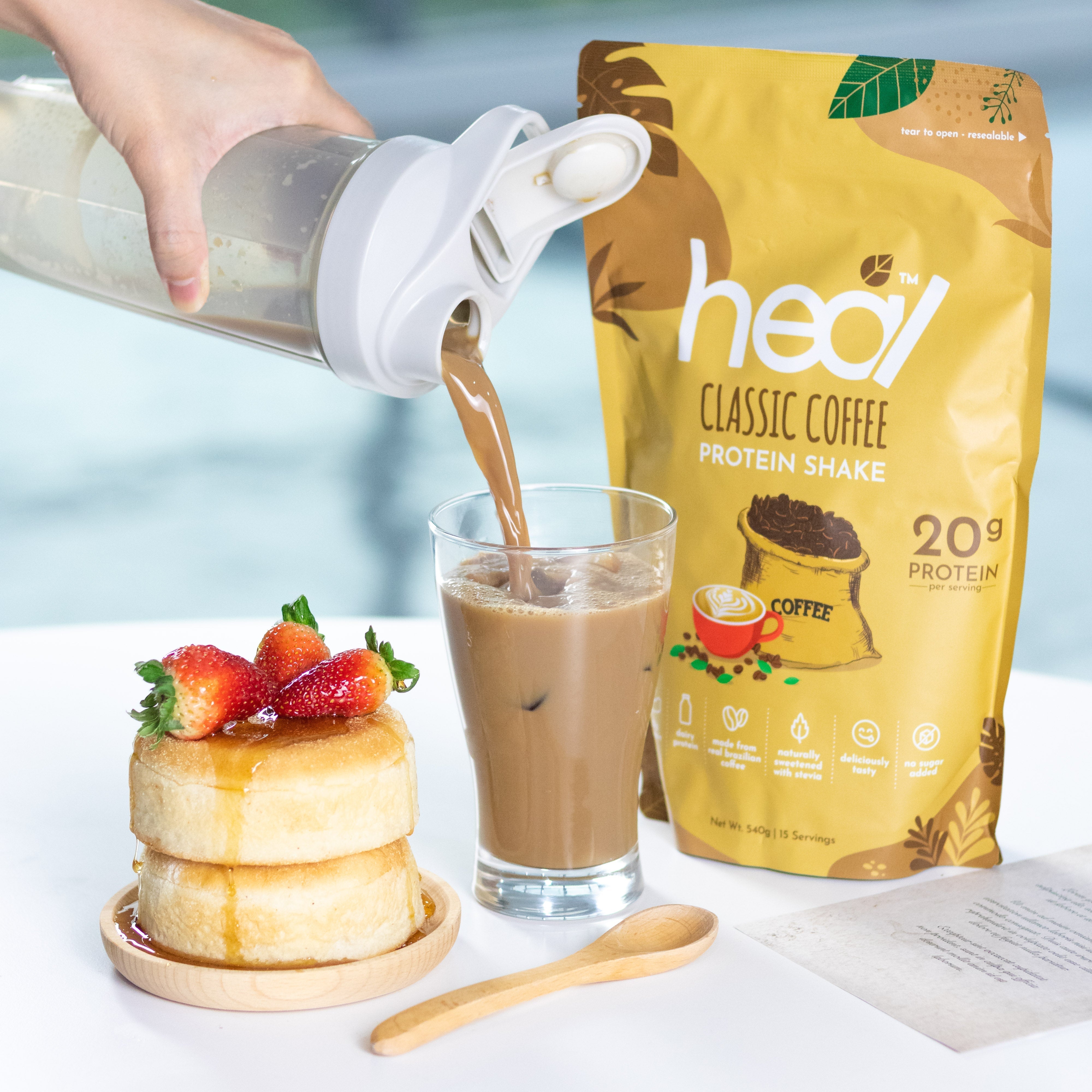 [Subscription Plan] Heal Classic Coffee Protein Shake, 15 Servings Value Pack